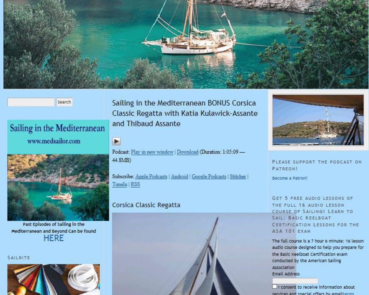 SAILING IN THE MEDITERRANEAN