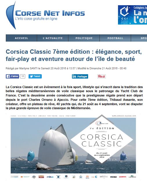 La revue de presse régionale / Corsican media Coverage 2016  La revue de presse régionale / Corsican media Coverage 2016