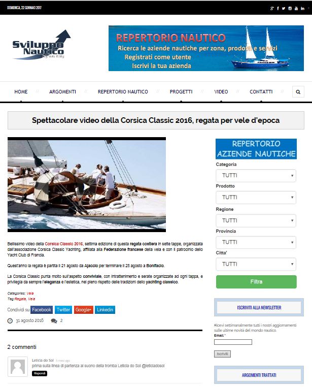 La revue de presse Corsica Classic 2016 / Media Coverage 2016 