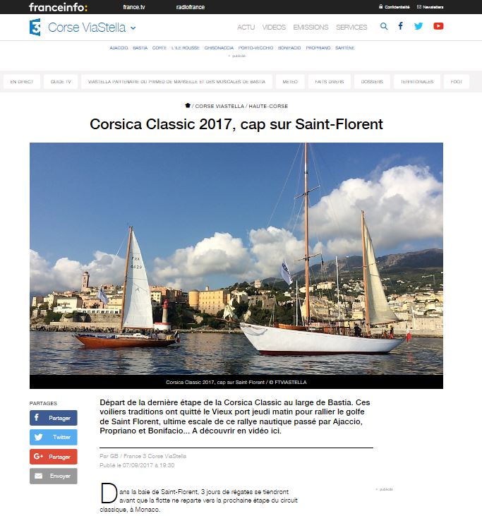 La revue de presse régionale de la Corsica Classic 2017 / Corsican media Coverage 2017