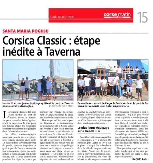 Revue de Presse 12ème Corsica Classic, Bonifacio, Taverna, Macinaggio, Saint-Florent, 2021