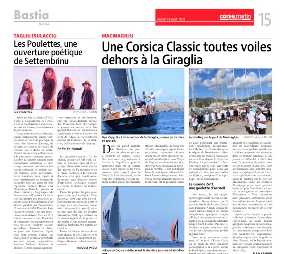 Revue de Presse 12ème Corsica Classic, Bonifacio, Taverna, Macinaggio, Saint-Florent, 2021