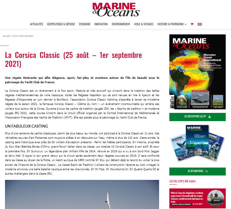 Revue de Presse 12ème Corsica Classic, Bonifacio, Taverna, Macinaggio, Saint-Florent, 2021 Revue de Presse 12ème Corsica Classic, Bonifacio, Taverna, Macinaggio, Saint-Florent, 2021