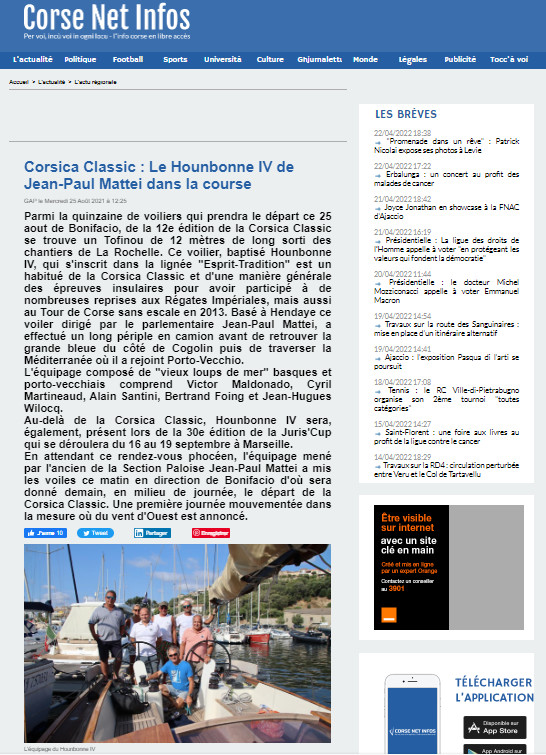 Revue de Presse 12ème Corsica Classic, Bonifacio, Taverna, Macinaggio, Saint-Florent, 2021