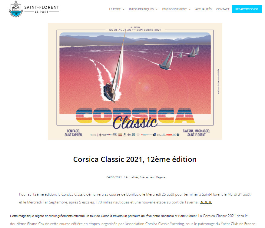 Revue de Presse 12ème Corsica Classic, Bonifacio, Taverna, Macinaggio, Saint-Florent, 2021 Revue de Presse 12ème Corsica Classic, Bonifacio, Taverna, Macinaggio, Saint-Florent, 2021