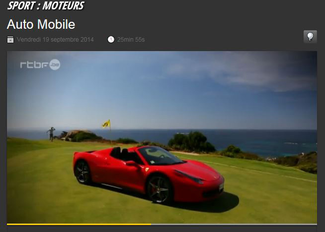 Auto Mobile RTBF Ferrari Corsica Classic 19/09/14 Auto Mobile RTBF Ferrari Corsica Classic 19/09/14