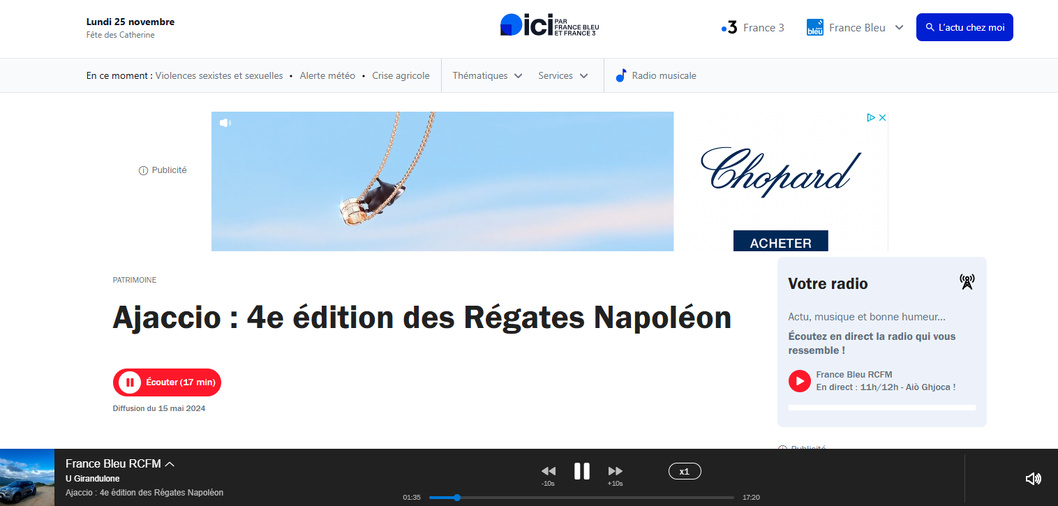 Revue de presse Corsica Classic Yachting 2024