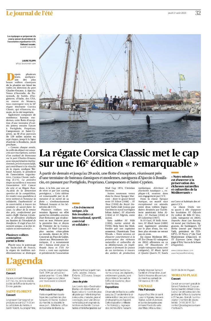 Corse Matin 21 août 2025