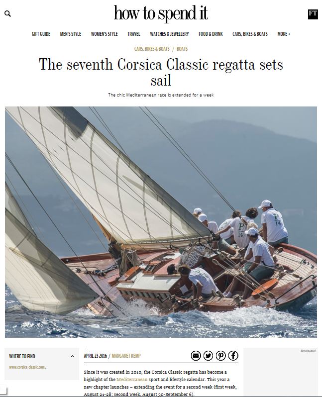 La revue de presse Corsica Classic 2016 / Media Coverage 2016 