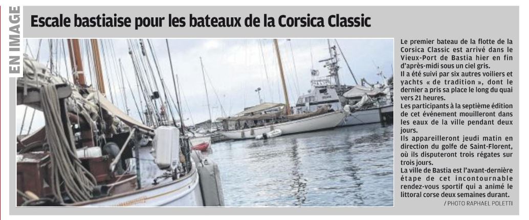 La revue de presse Corse-Matin / Corse-Matin media coverage 2016