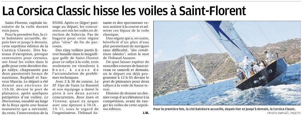 La revue de presse Corse-Matin / Corse-Matin media coverage 2016