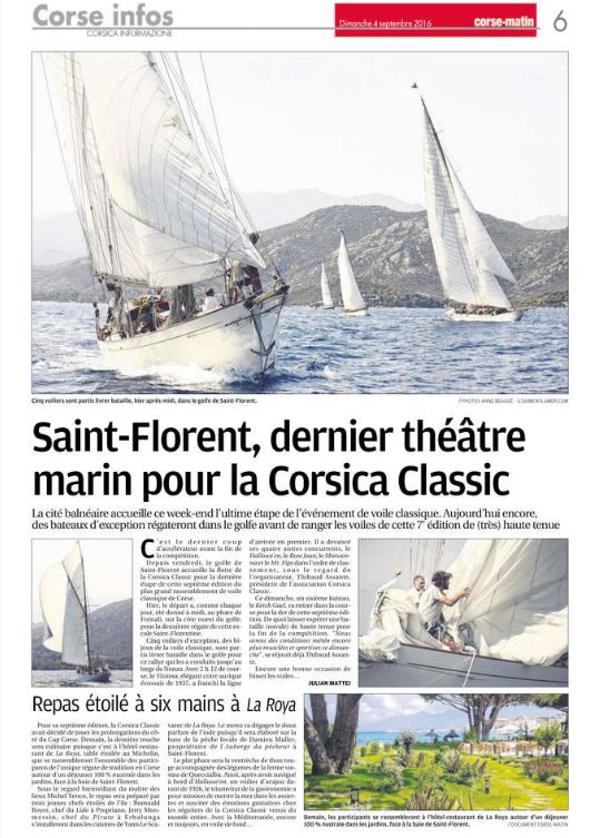 La revue de presse Corse-Matin / Corse-Matin media coverage 2016