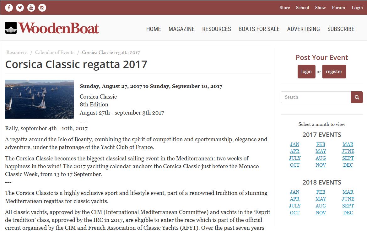 LA REVUE DE PRESSE CORSICA CLASSIC 2017 / International MEDIA COVERAGE 2017 LA REVUE DE PRESSE CORSICA CLASSIC 2017 / International MEDIA COVERAGE 2017