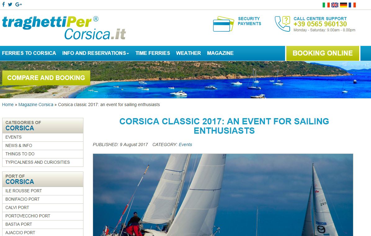 LA REVUE DE PRESSE CORSICA CLASSIC 2017 / International MEDIA COVERAGE 2017