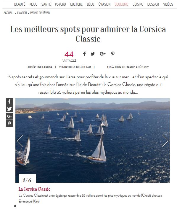 LA REVUE DE PRESSE Nationale CORSICA CLASSIC 2017 /  French MEDIA COVERAGE 2017