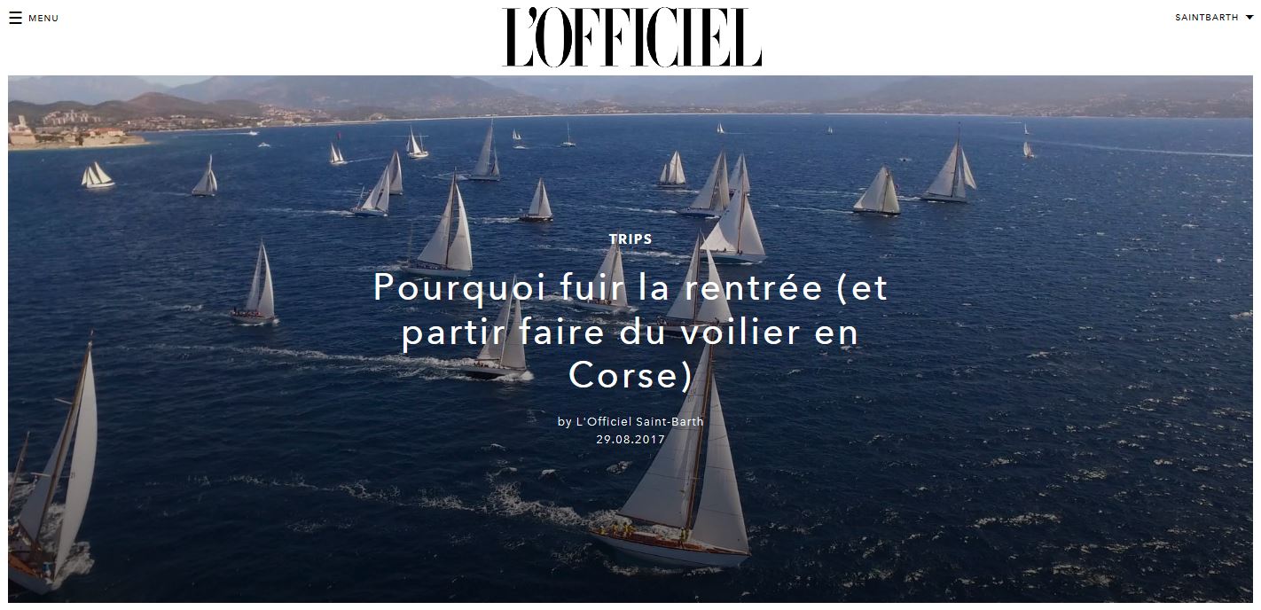 LA REVUE DE PRESSE Nationale CORSICA CLASSIC 2017 /  French MEDIA COVERAGE 2017