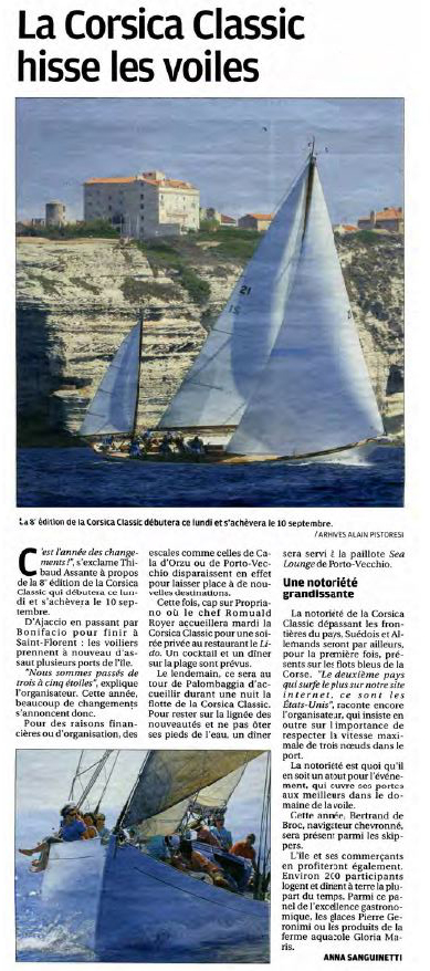 Corse Matin 27 août 2017 page Corse Infos