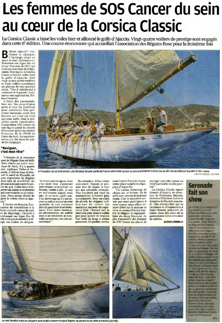Corse Matin 29 août page Corse Infos
