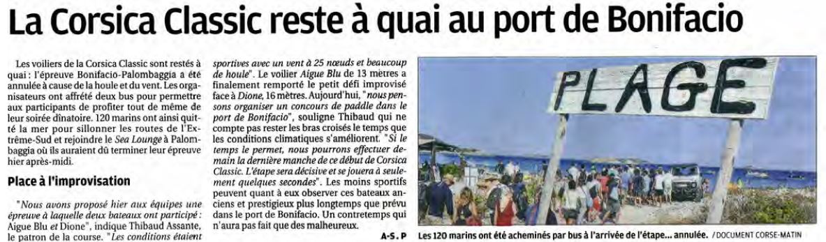 Corse Matin 02 septembre 2017 page Corse Infos