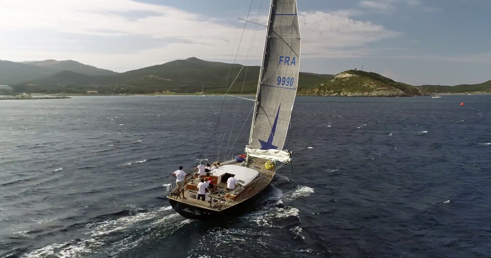 CC 2018 Bastia - Macinaggio SY Mister Fips photo JP Pyrée by drone  DR