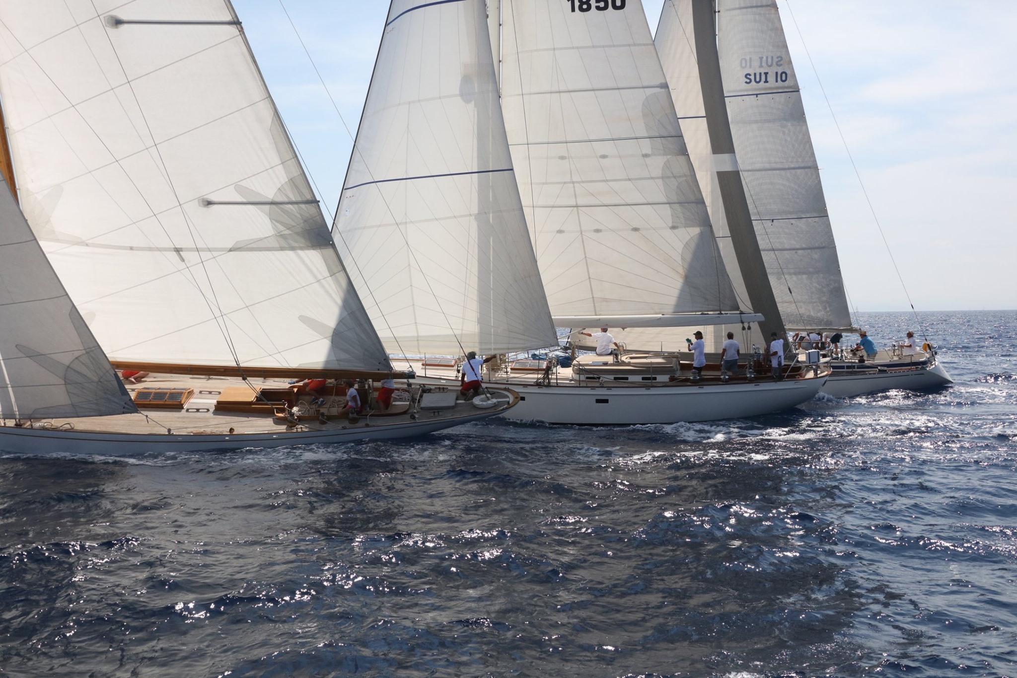 CC 2019 départ course 2 SY Eileen, SY Tintagel, SY Scherzo photo Françoise Tafani DR