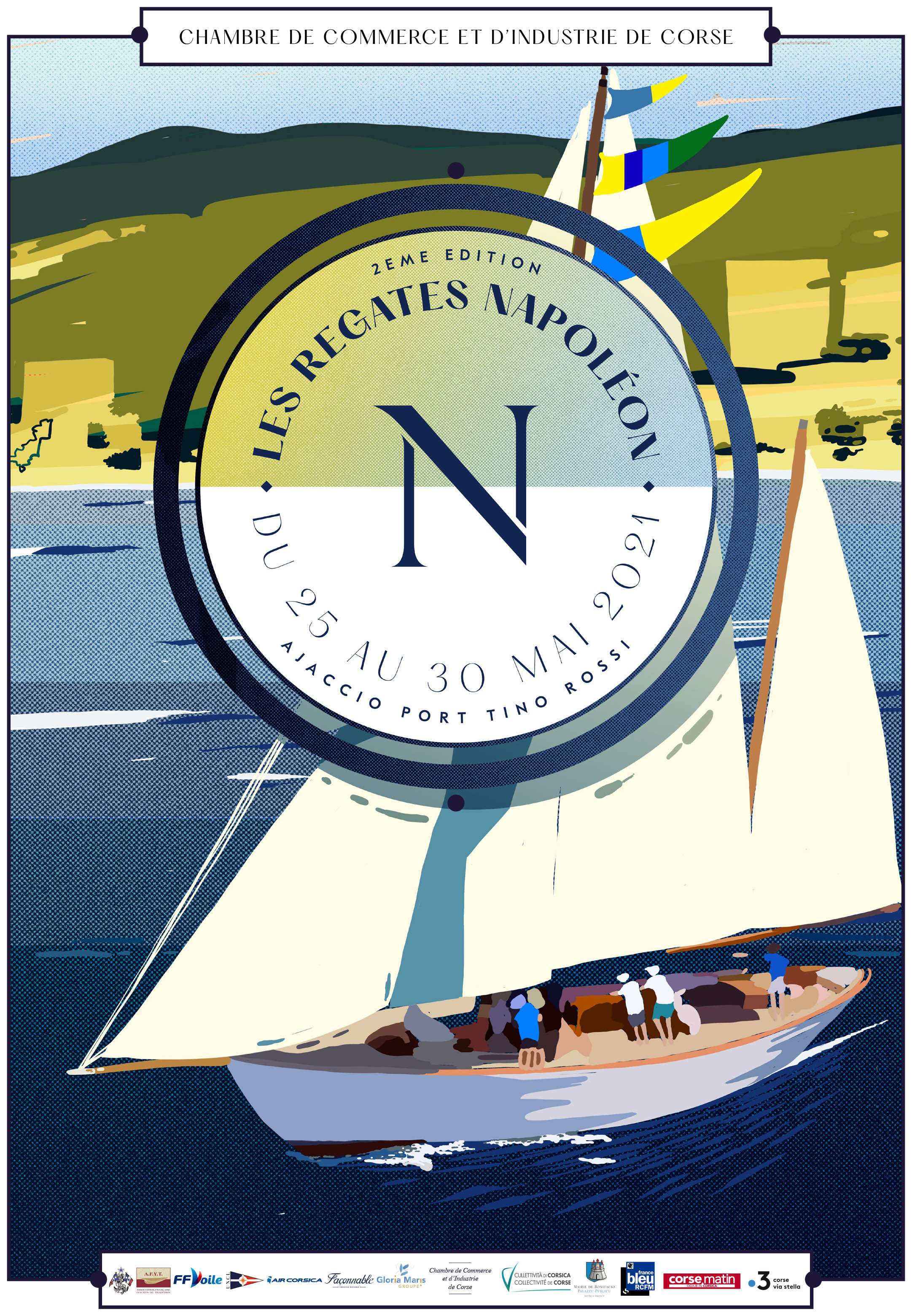 Affiche Régates Napoléon du 25 au 30 mai SY Hygie design Seb Lyky photo JP Pyrée DR Affiche Régates Napoléon du 25 au 30 mai SY Hygie design Seb Lyky photo JP Pyrée DR