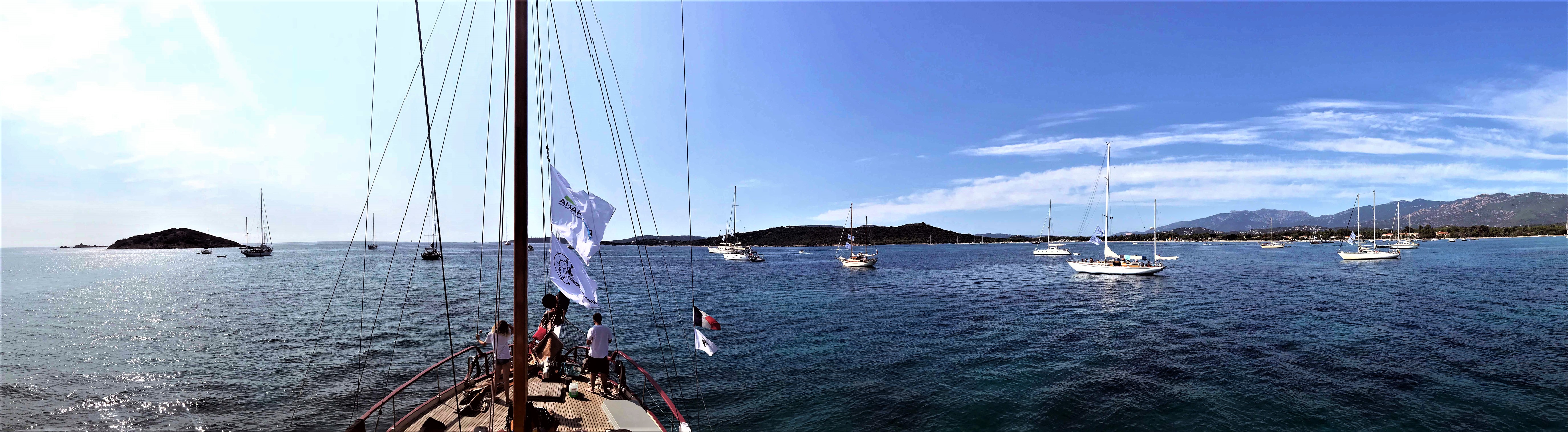 Saint-Cyprien flotte au mouillage Corsica Classic 2018 photo Thibaud Assante DR