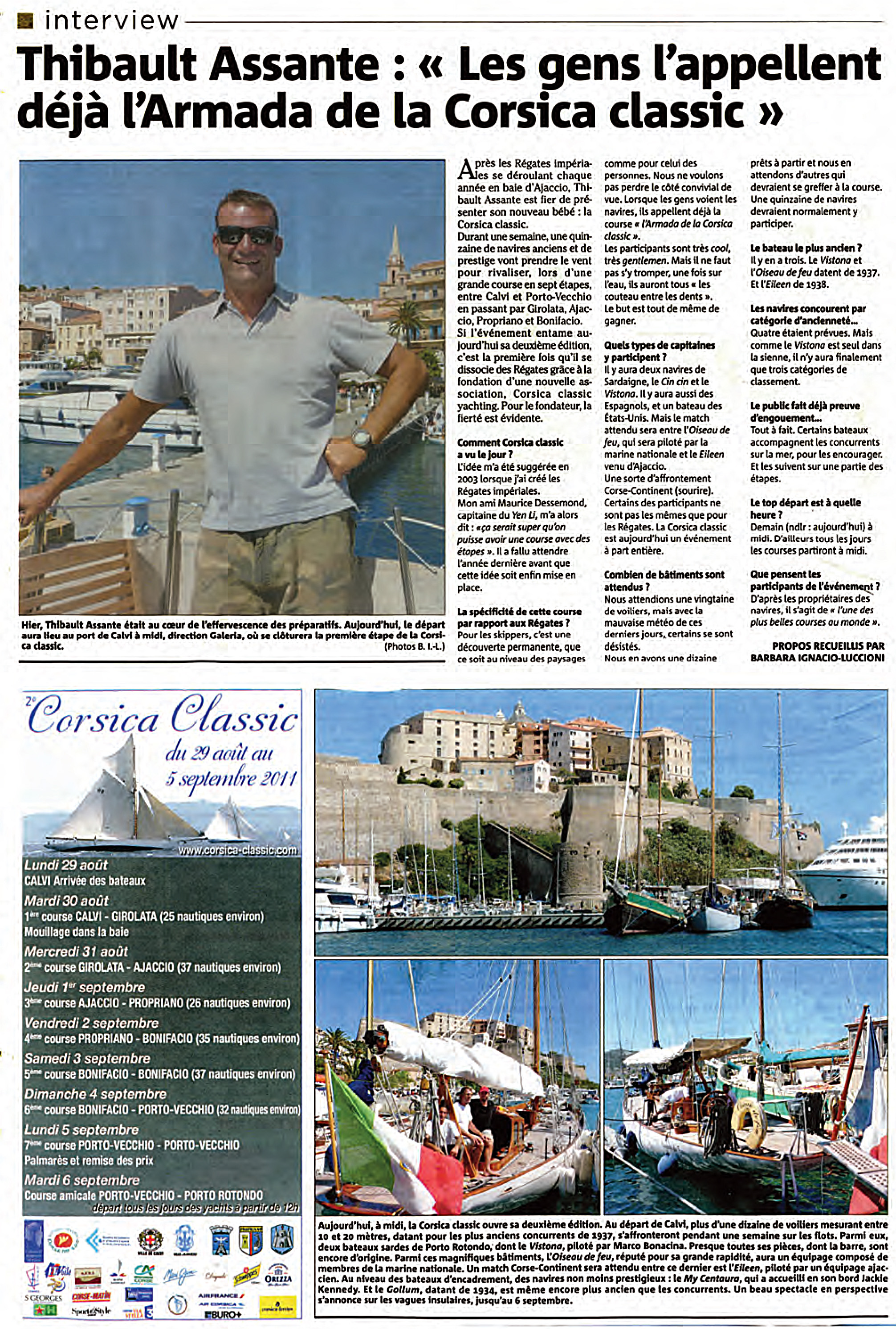 Revue de presse Corsica Classic 2011