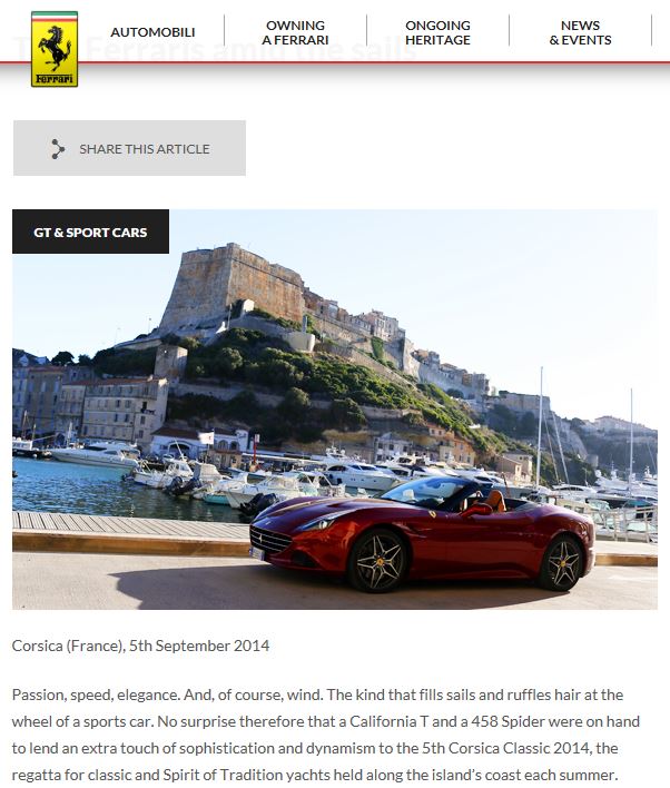 Port de Bonifacio Ferrari California T Port de Bonifacio Ferrari California T