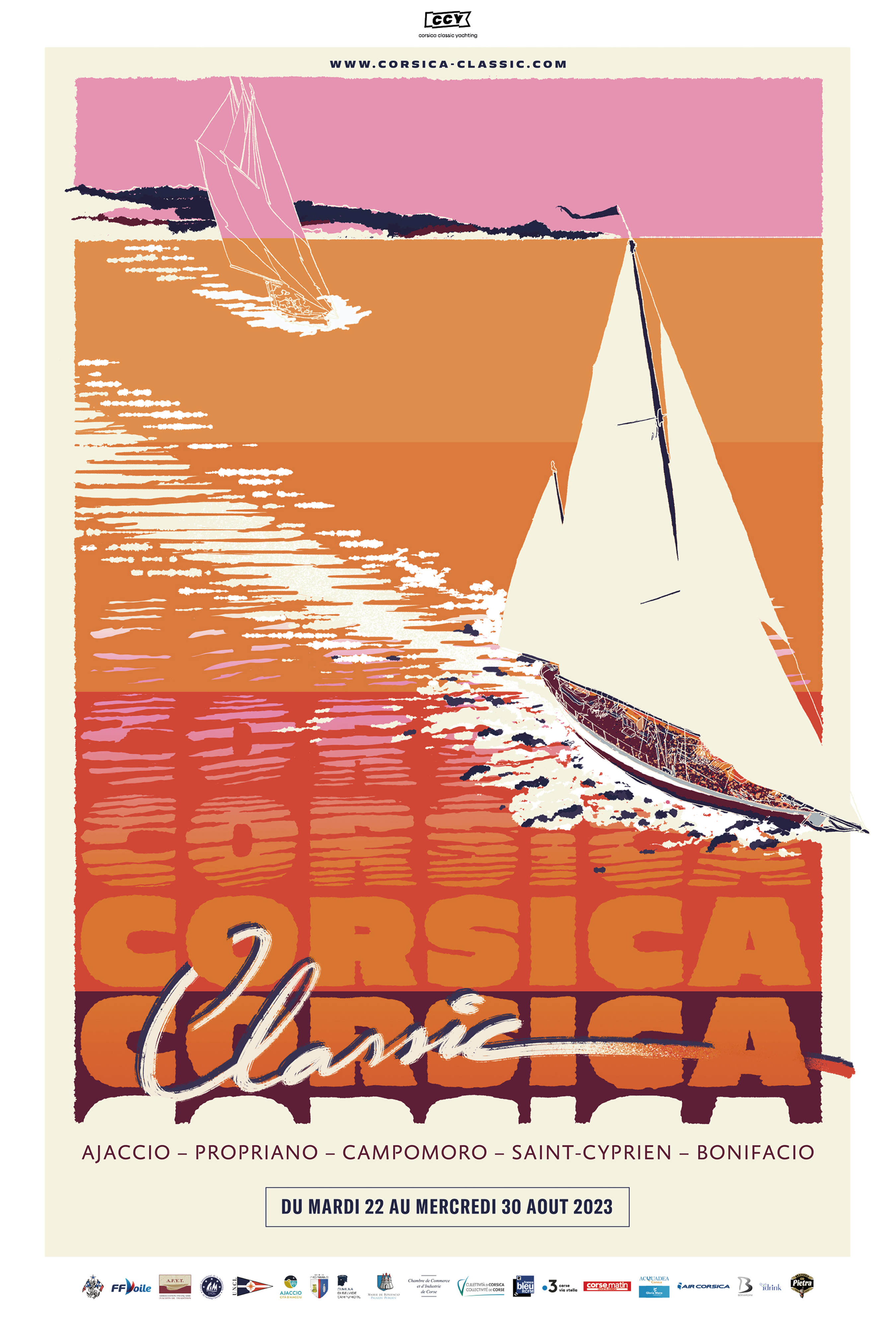 Corsica Classic 2023 affiche officielle design by Seb Lyky photo Arnaud Guilbert DR Corsica Classic 2023 affiche officielle design by Seb Lyky photo Arnaud Guilbert DR