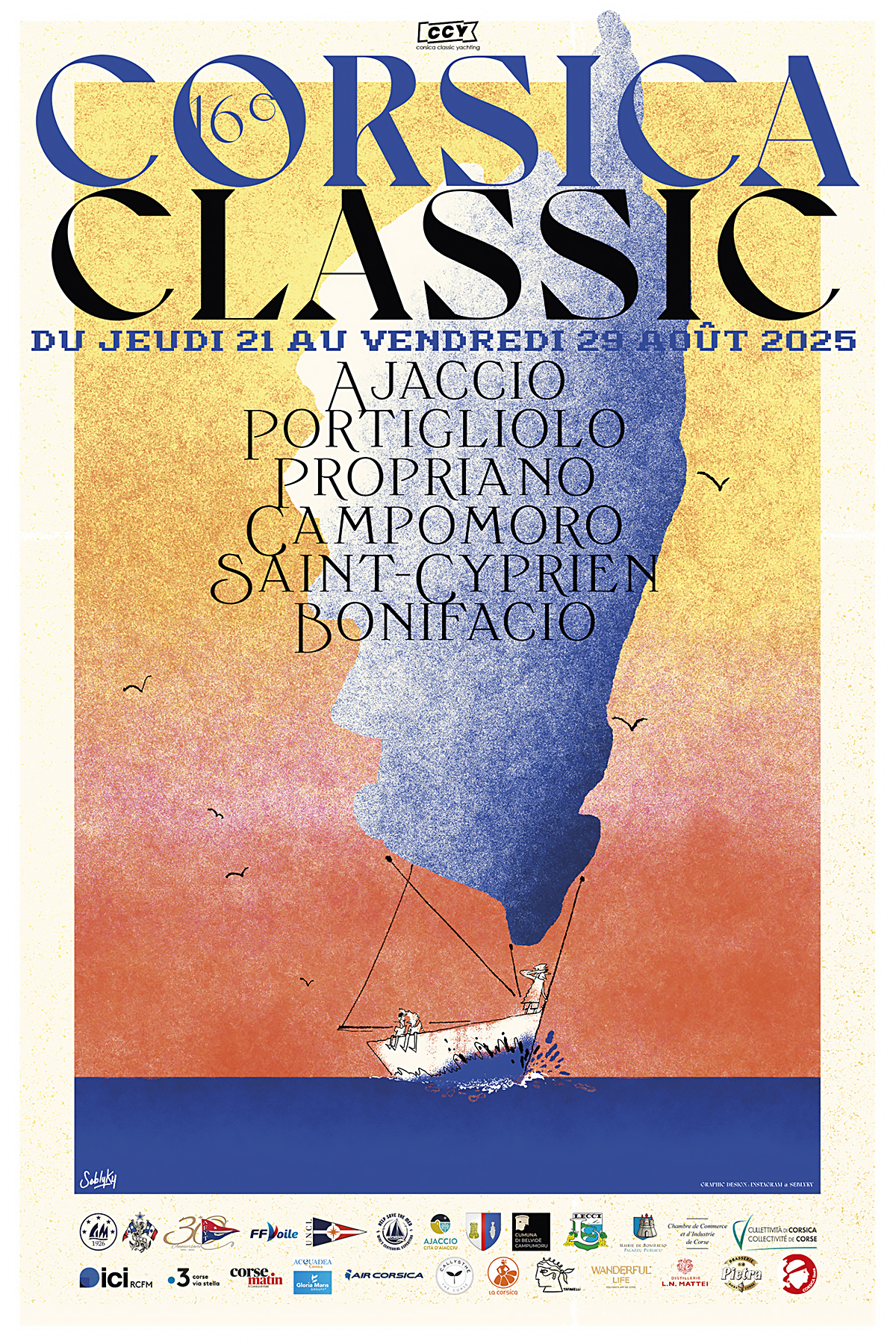 Affiche Corsica Classic 2025 by Seb Lyky Affiche Corsica Classic 2025 by Seb Lyky
