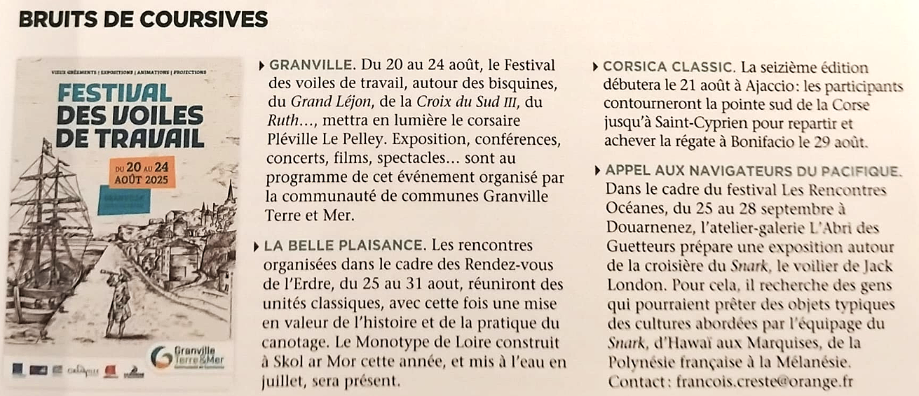 Chasse Marée août 2025