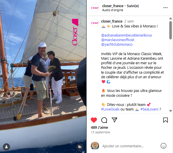 Closer Monaco Classic Week x Adriana Karembeu x Marc Lavoine x SY Wiki 1920 x Help Save The Med