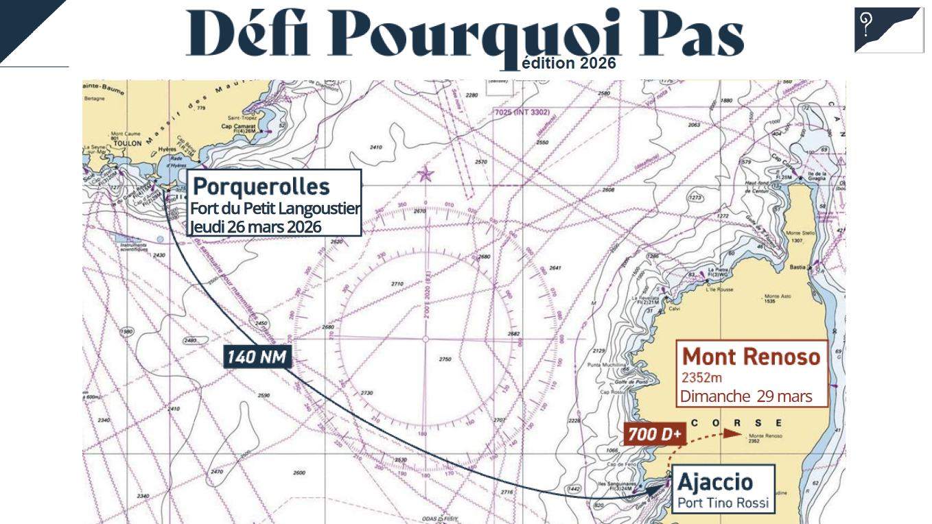 Parcours Pourquoi Pas 2026 carte SHOM DR