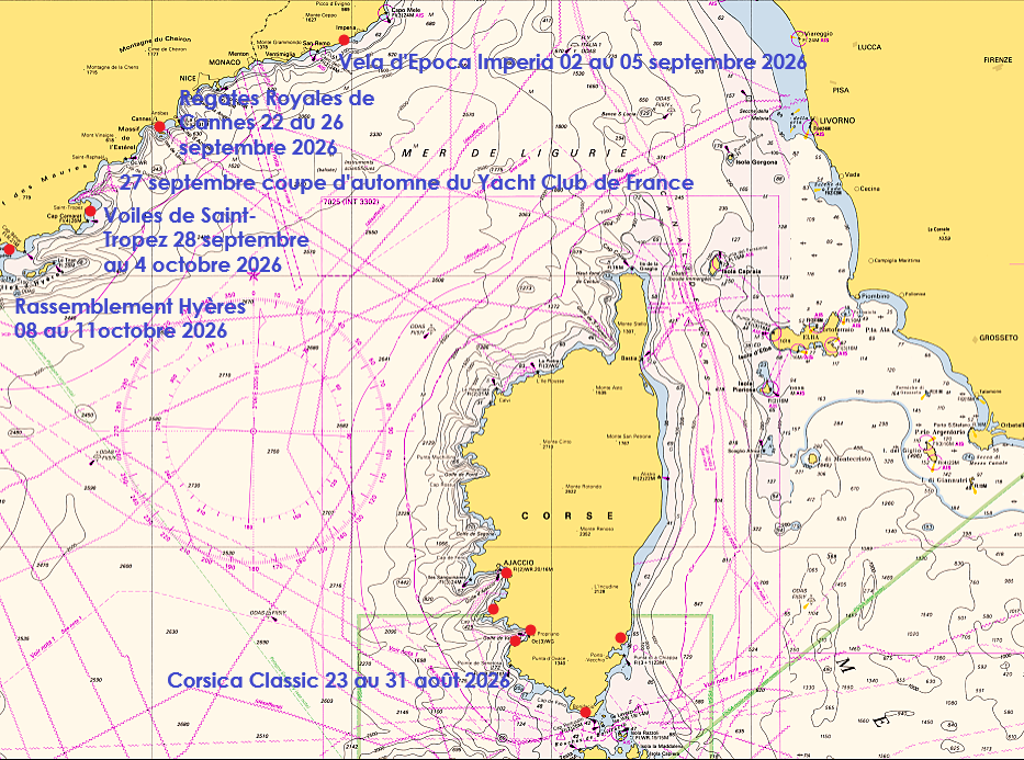 SY Pacha 1968 programme régates 2026 source SHOM