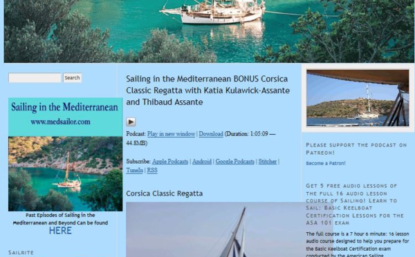Sailing in the Mediterranean BONUS Corsica Classic Regatta with Katia Kulawick-Assante and Thibaud Assante